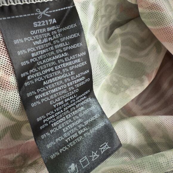 Andrea Iyamah Elle Abstract Mushroom Bodysuit Semi Sheer Mesh Leotard Size S - Picture 7 of 10